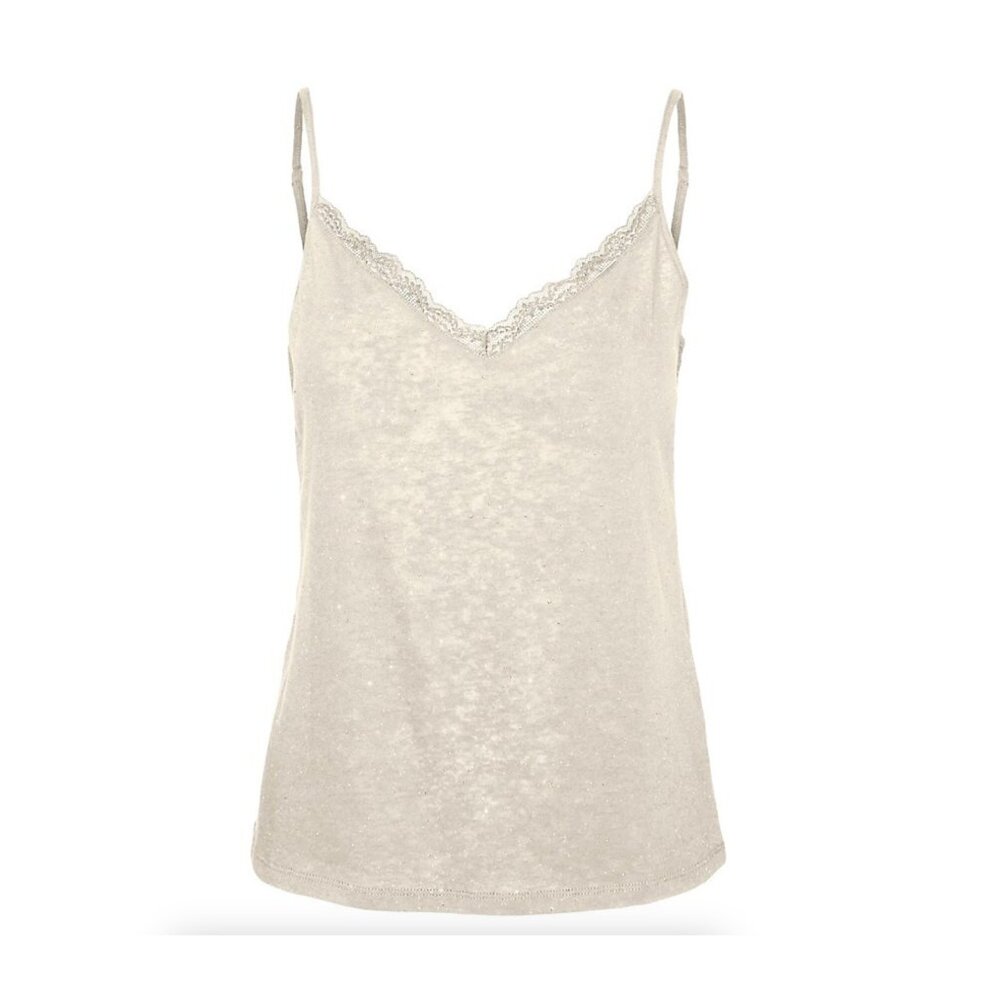 Vero Moda Cream Lace Trim Camisole Tank Top Size L